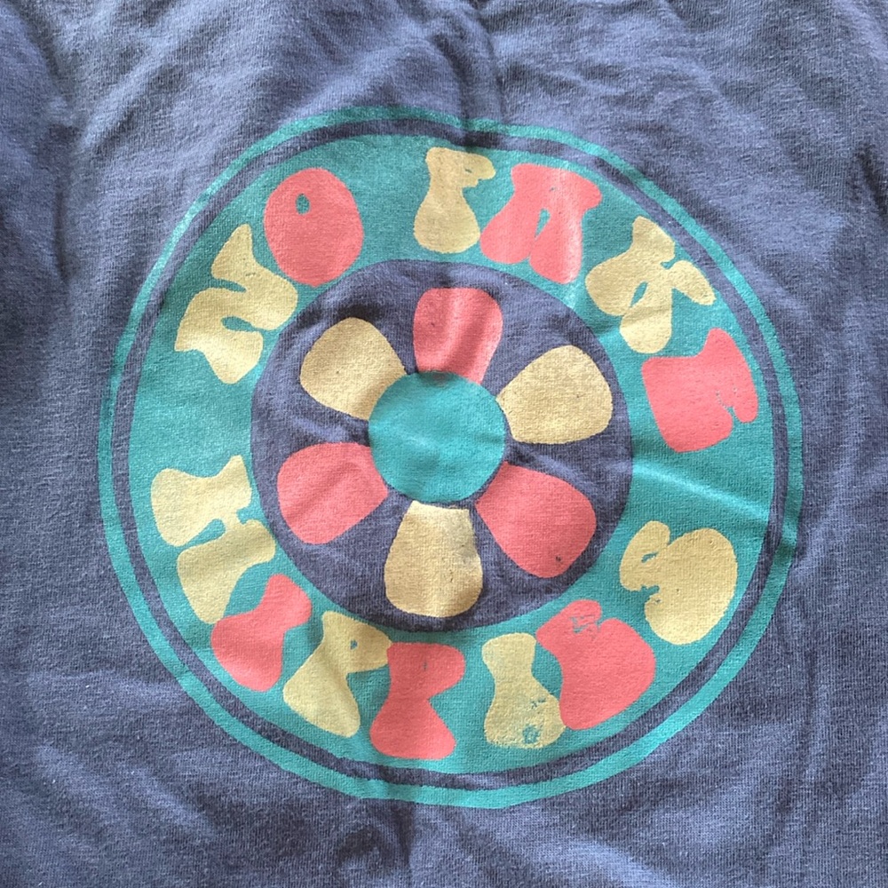 Original screen print graphic T-shirt NO FAKE HIPPIES